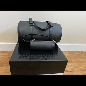 Authentic Louis Vuitton Noir Epi Leather Satchel